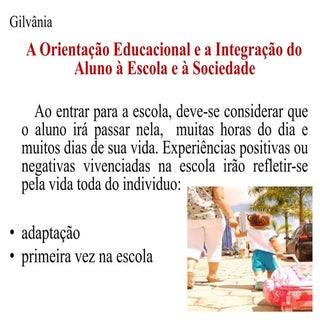 Slide orientação educacional