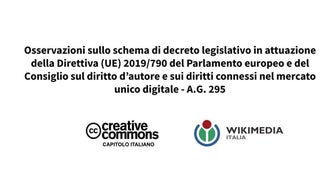 Audizione in Senato - Wikimedia Italia e Creative Commons Italia