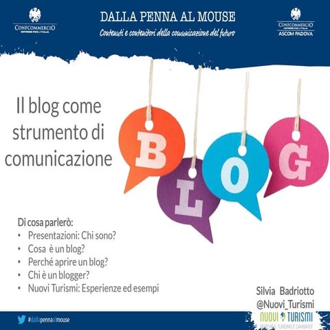 Il blog come strumento di comunicazione - Dalla Penna al Mouse - 