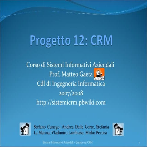 Introduzione ai CRM