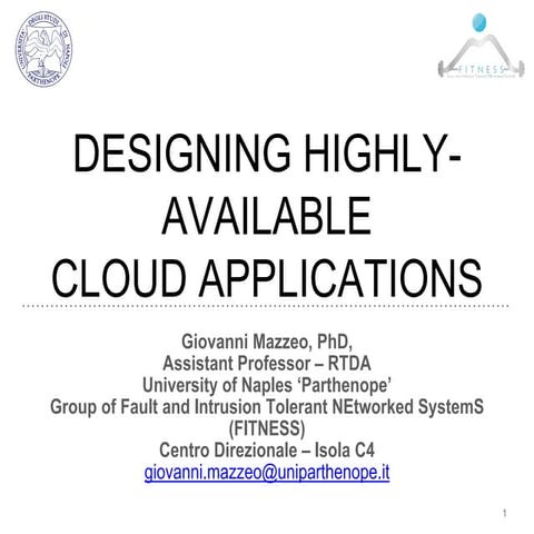 Designing High Available Cloud Applications