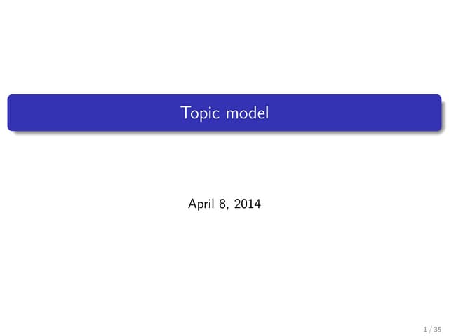 Topic model