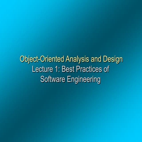 Best Practices in Object Oriented Analysis and Design | PPT