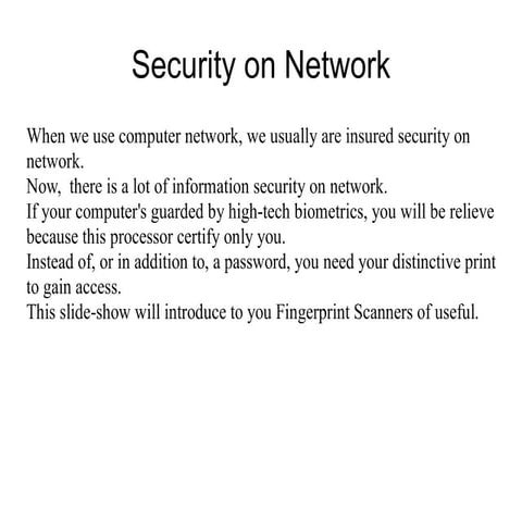 How Fingerprint Scanner Work