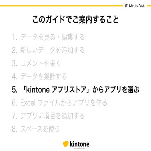 【kintone 基本操作ガイド】5.「kintone アプリストア」からアプリを選ぶ