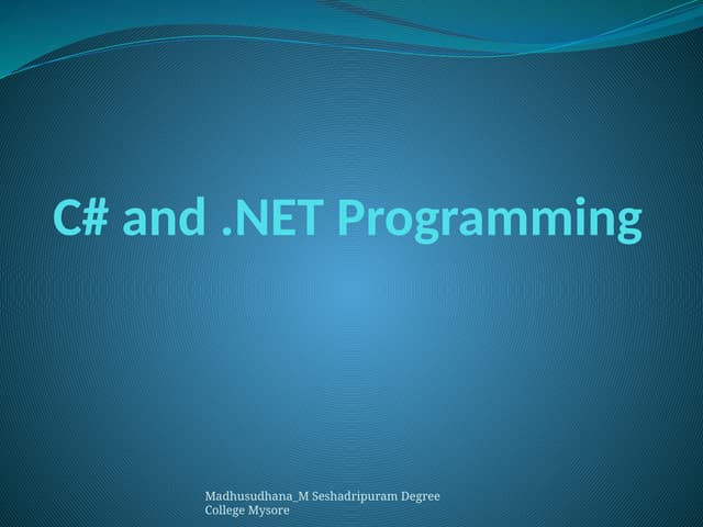 The c# notes.    Of the college is what I have given             .pptx