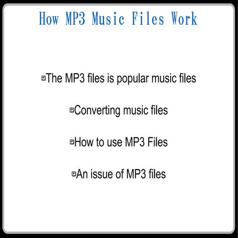 How MP3 Music Files Work | PDF | Digital Audio | Computer Software and ...