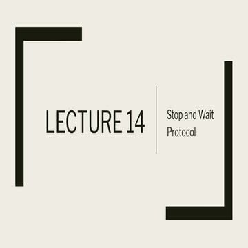 Stop an wait Protocol for TCP/IP Subject | PDF