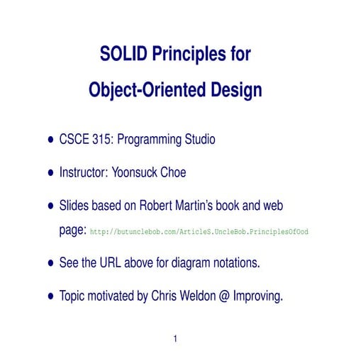 SOLID Design Principles | PPT