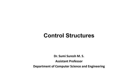 Object oriented programming17 control structures repetition statements ...