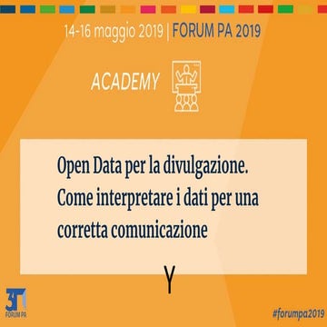 Open Data per la divulgazione. Come interpretare i dati per una corretta comunicazione