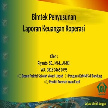 Bimtek Akuntasi Keuangan Koperasi dan tata cara pelaporan | PPTX