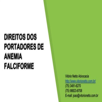 Direitos dos portadores de anemia falciforme