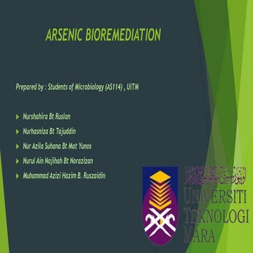 Arsenic Bioremediation