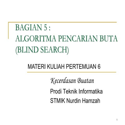 Slide bagian 5 pencarian buta (blind seacrh) | PPT