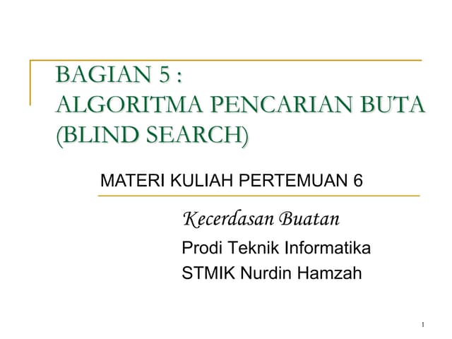 Slide bagian 5 pencarian buta (blind seacrh)