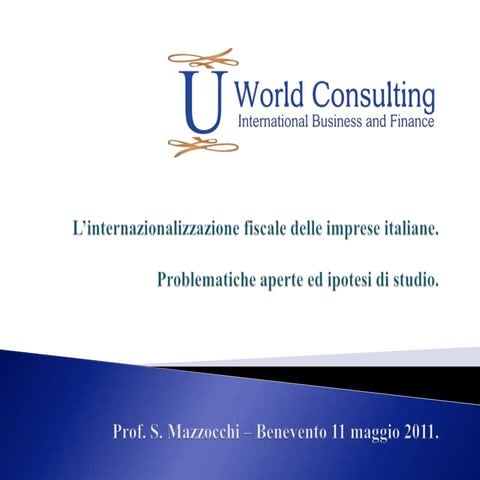 Relazione convegno Prof. Stefano Mazzocchi