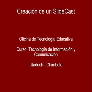 Creacion de SlideCast