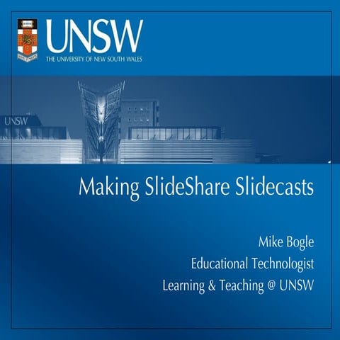 Making SlideShare Slidecasts