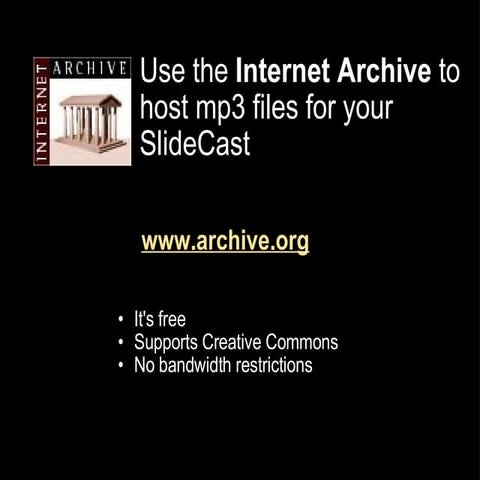 Use the Internet Archives (www.archive.org) for hosting the mp3 audio for you...