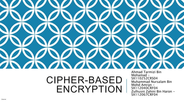Slide cipher based encryption