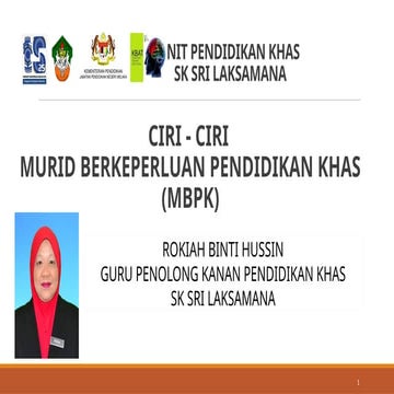 SLIDE CIRI-CIRI Murid Pendidikan Khas.pptx