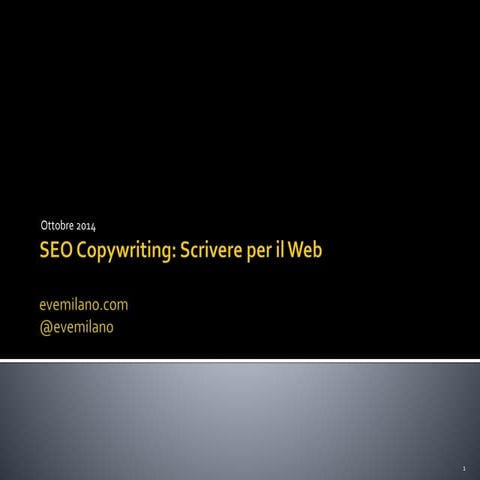 Slide Corso SEO Copywriting Milano 10-2014