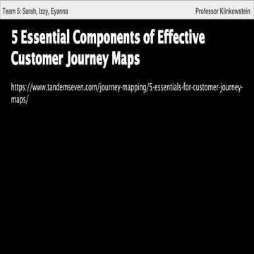3) User experience map