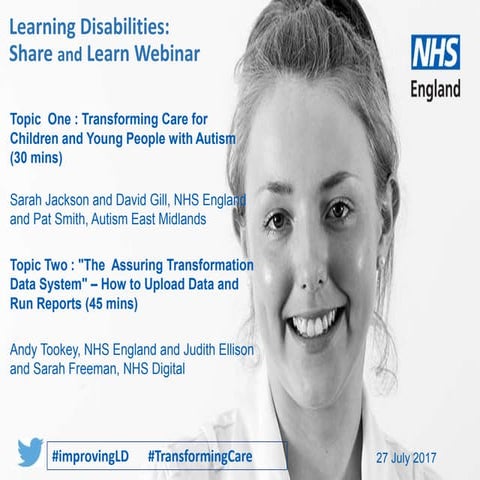 Learning Disabilities: Share and Learn Webinar – 27 July 2017