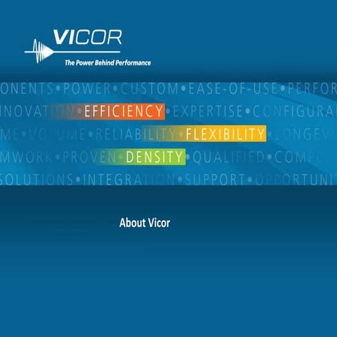 About Vicor Corporation