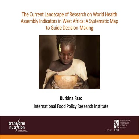 Burkina Faso Systematic Map to guide decision-making on the current landscape...