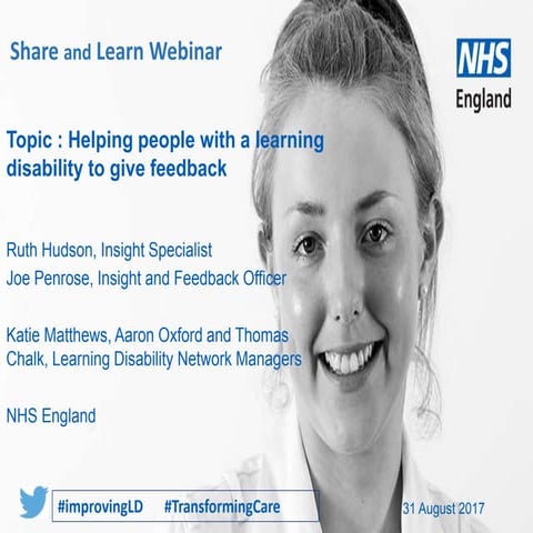 Transforming Care: Share and Learn Webinar – 31 August 2017