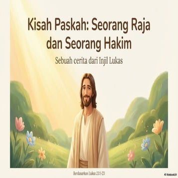 Slide Deck Kisah Paskah: Seseorang Raja dan Seorang Hakim | PDF