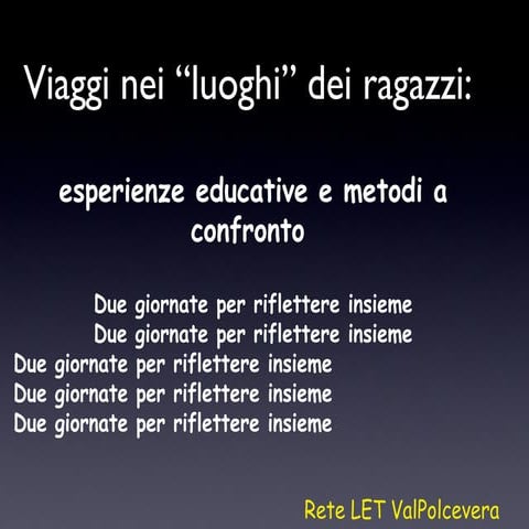 Slide "luoghi e non luoghi"