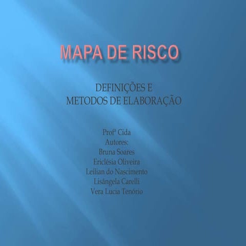 MAPA DE RISCO segurança do trabalho nr5 cipa | PPTX