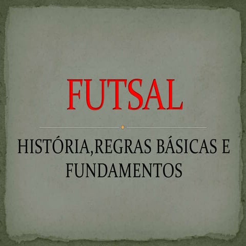 Slide de futsal para aula de ed. física