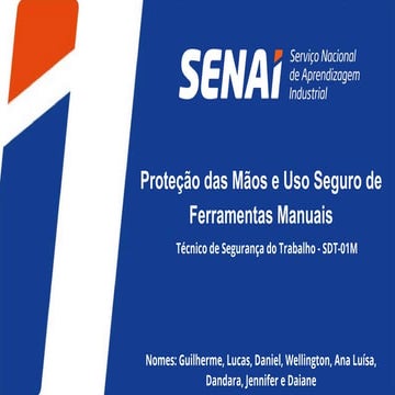 Proteção das Mãos e Uso Seguro de Ferramentas Manuais no Trabalho | PDF