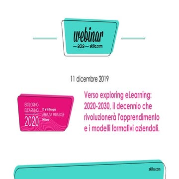 Verso exploring eLearning: 2020-2030, il decennio che rivoluzionerà l'apprend...