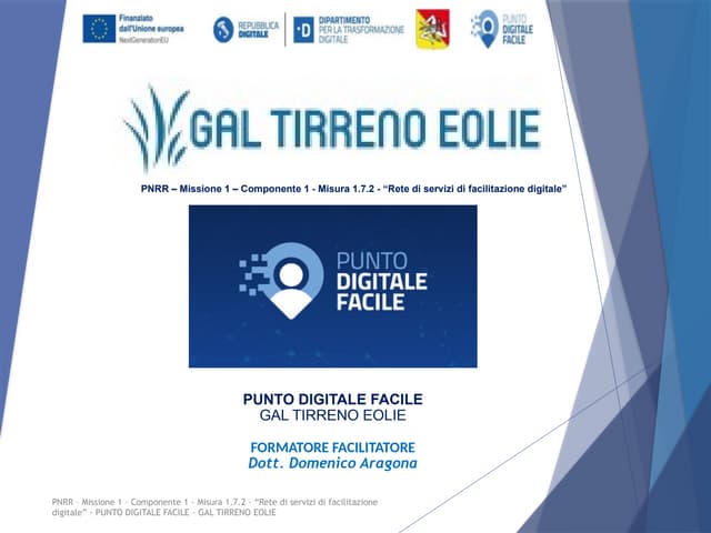 SLIDE PRESENTAZIONE FACILITAZIONE DIGITALE