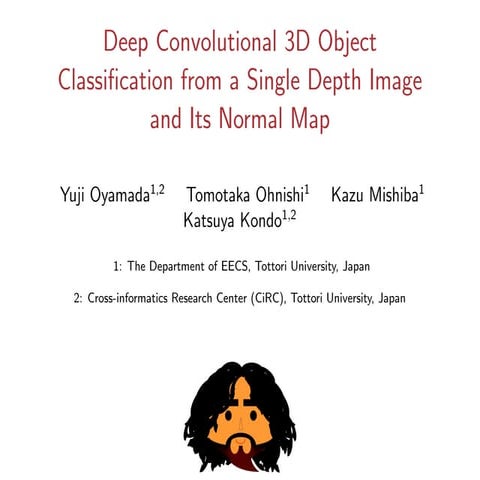 Deep Convolutional 3D Object Classification from a Single Depth Image and Its...