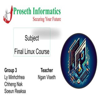 Slide for presentation about linux course. | PPTX