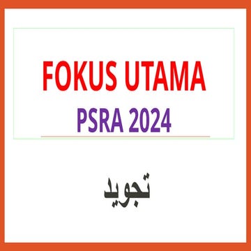 SLIDE FOKUS UTAMA TAJWID PSRA TAHUN 2024