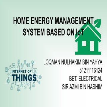 Iot based energy management system | PPTX