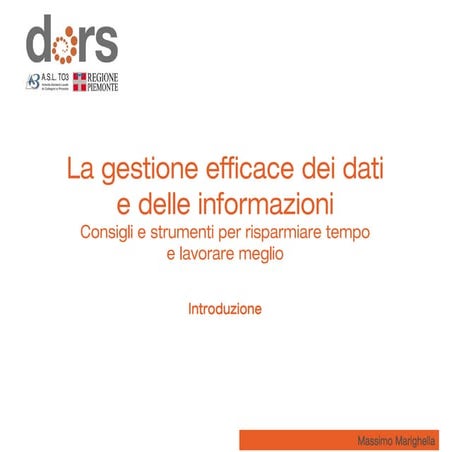Gestione dati - Introduzione