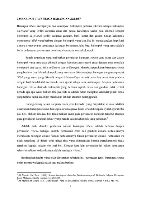 Kaedah Urus Niaga Barangan Ribawi