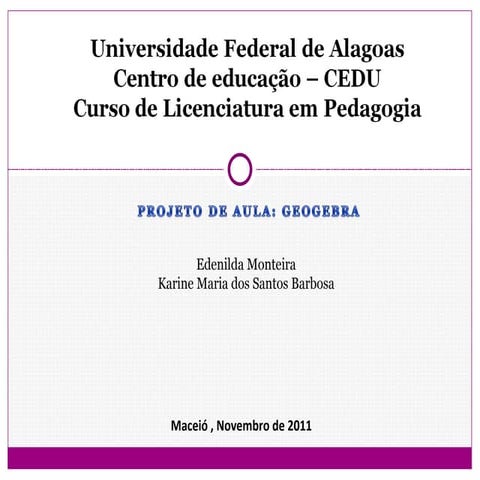 Projeto geogebra | PPTX