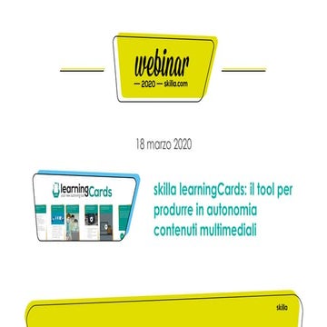 skilla learningCards: il tool per produrre in autonomia contenuti multimediali 