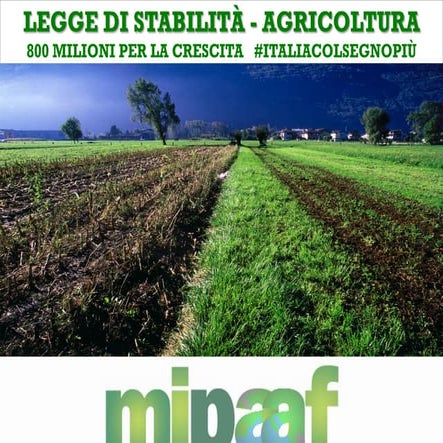 Legge di Stabilità 2016 - Slides agricoltura