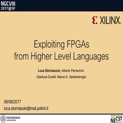 Exploiting FPGAs from Higher Level Languages (A signal analysis case ...