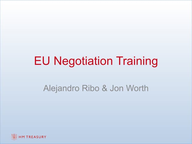HMT EU Negotiations Seminar